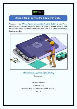 iPhone Repair Service Palm Jumerah Dubai