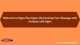 Outdoor Led Signs