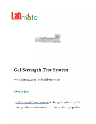 gel strength test system