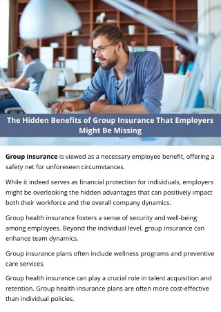 The Hidden Benefits of Group Insurance That Employers Might Be Missing