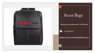 Leading MR Bag Manufacturer in Mumbai - Scout Bags.