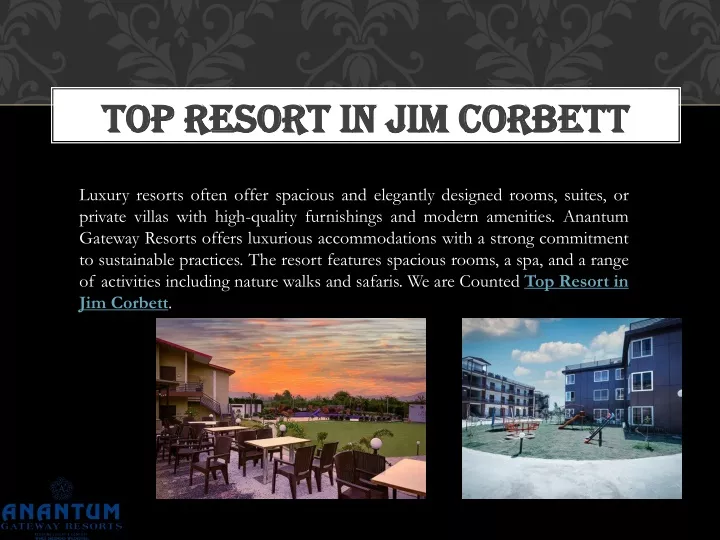 top resort in jim corbett