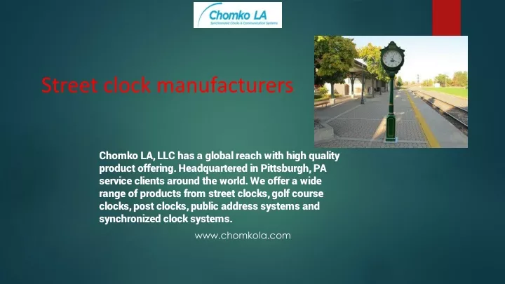 street clock manufacturers