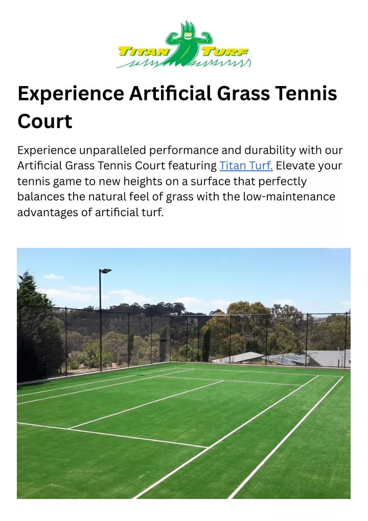 experience artificial grass tennis court