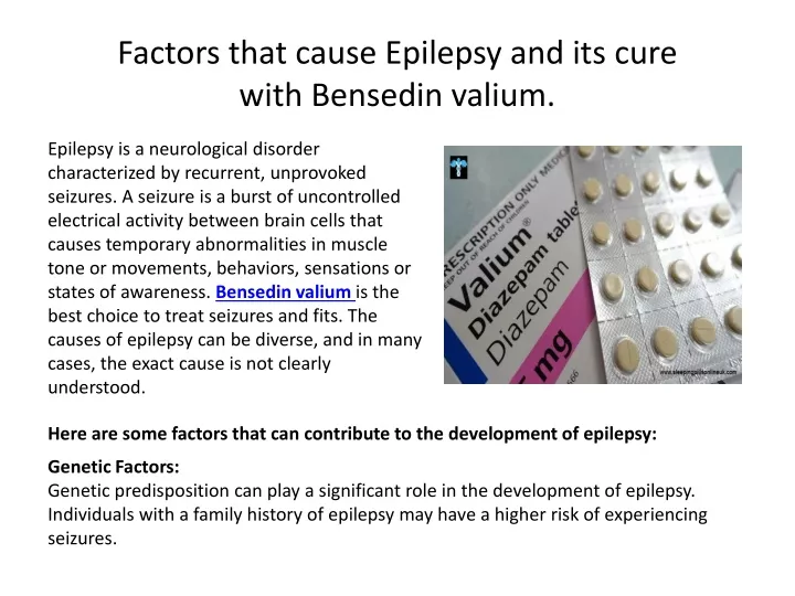 factors that cause epilepsy and its cure with