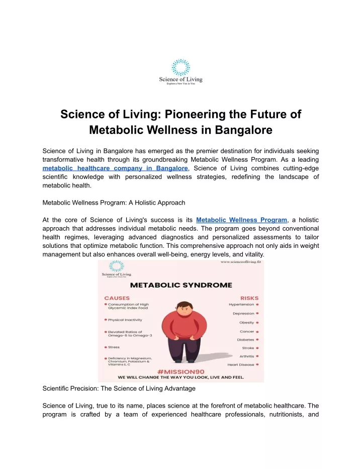 science of living pioneering the future