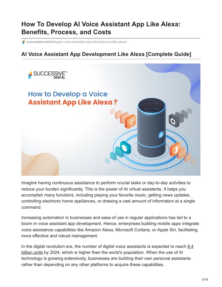 how to develop ai voice assistant app like alexa