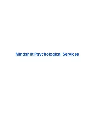 Mindshift Psychological Services