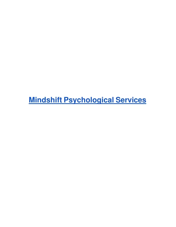 mindshift psychological services