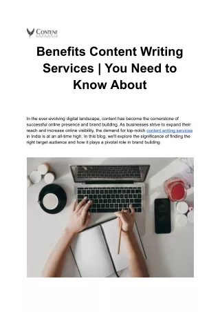 Benefits Content Writing Services _ You Need to Know About