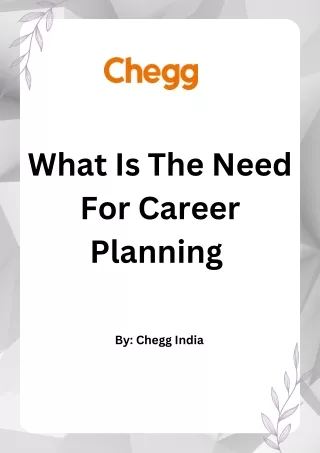 What Is The Need For Career Planning