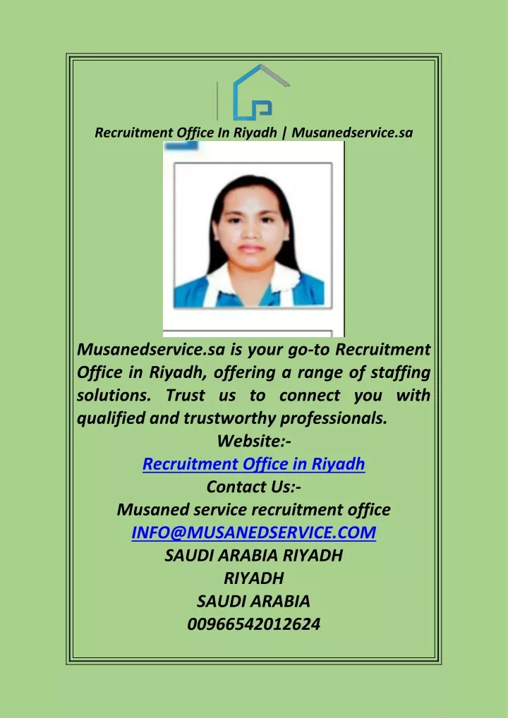 recruitment office in riyadh musanedservice sa