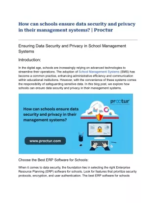 How can schools ensure data security and privacy in their management systems_ _ Proctur