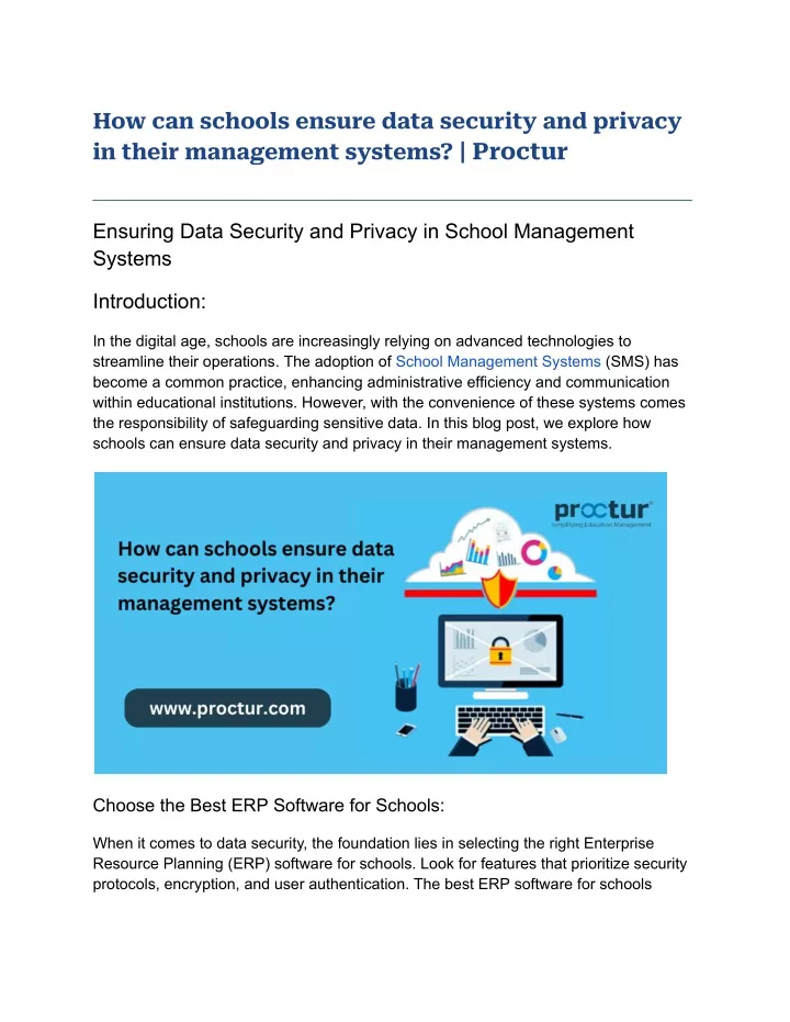how can schools ensure data security and privacy