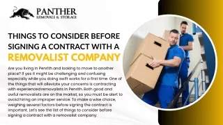 Things to consider before signing a contract with a removalist company 