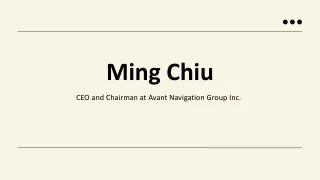 Ming Chiu - A Visionary and Ambitious Leader - New York
