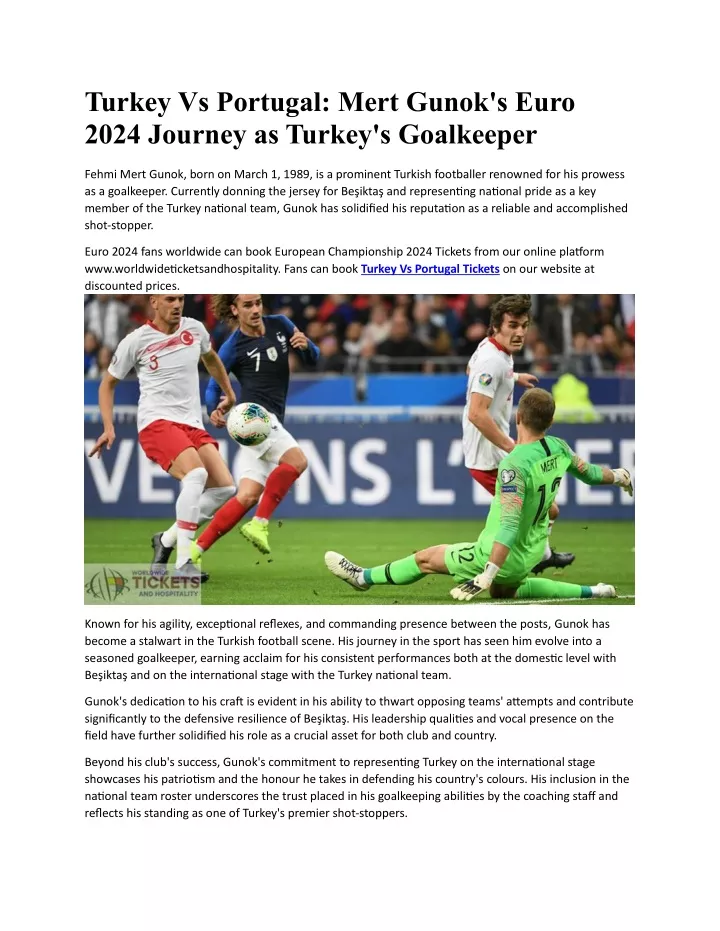 PPT Turkey Vs Portugal Mert Gunok's Euro 2024 Journey as Turkey's