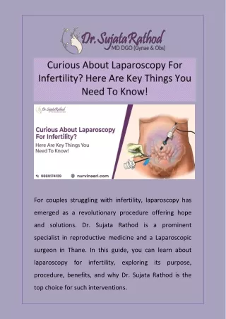 Curious About Laparoscopy For Infertility Here Are Key Things You Need To Know