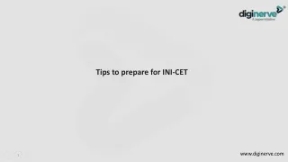 tips to prepare for ini cet