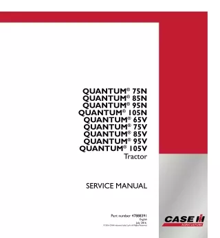 CASE IH QUANTUM 65V Tractor Service Repair Manual