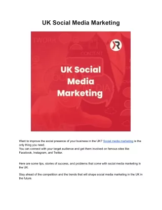 UK Social Media Marketing
