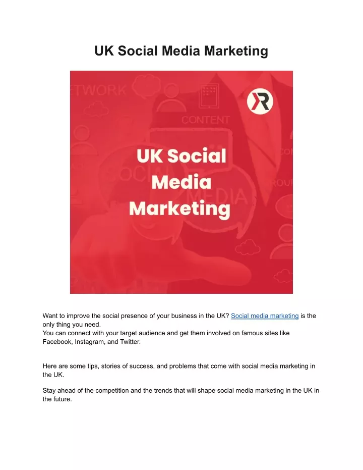 uk social media marketing