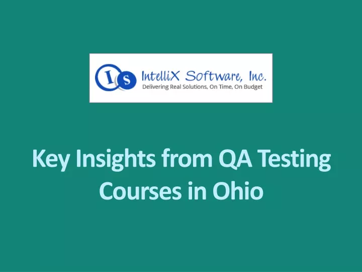 key insights from qa testing courses in ohio