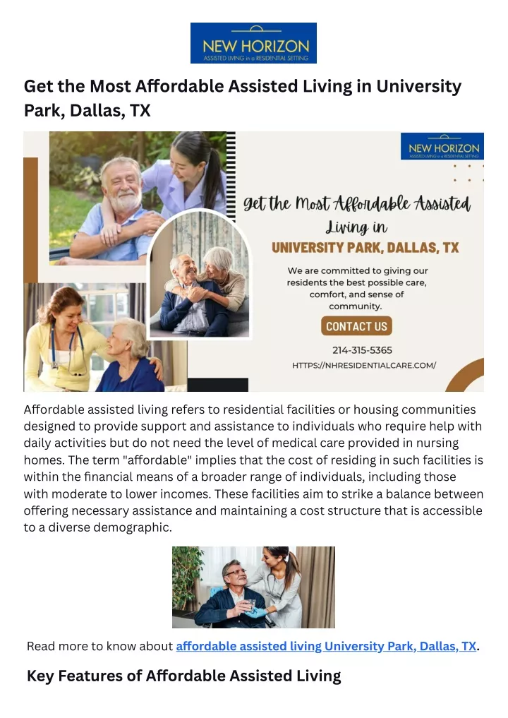 get the most a ordable assisted living