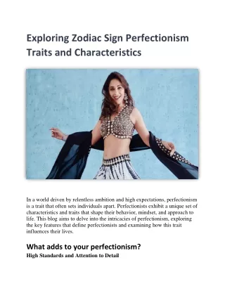 Exploring Zodiac Sign Perfectionism Traits and Characteristics