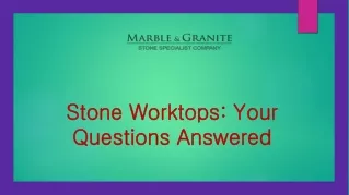 Stone Worktops: Your Questions Answered