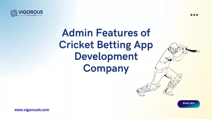 admin features of cricket betting app development