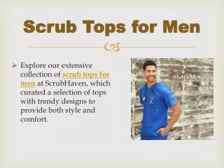 Scrub Tops for Men