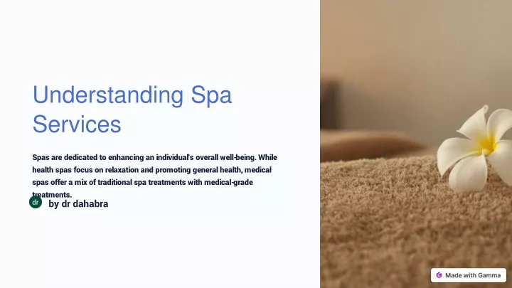 understanding spa services