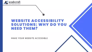 website accessibility solutions why do you need