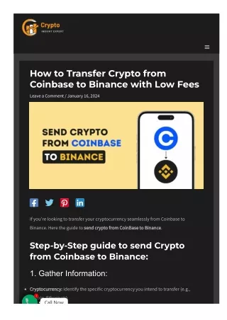 Steps Guide to Transfer Crypto from Coinbase to Binance