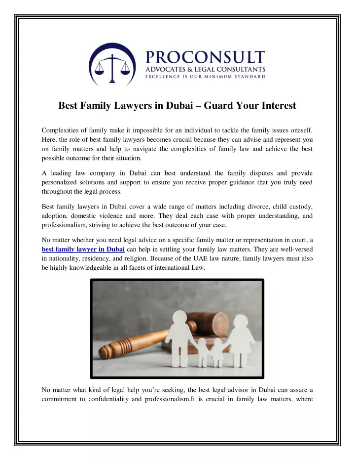 best family lawyers in dubai guard your interest