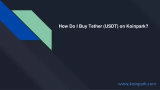 how do i buy tether usdt on koinpark
