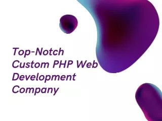 Top-Notch Custom PHP Web Development Company