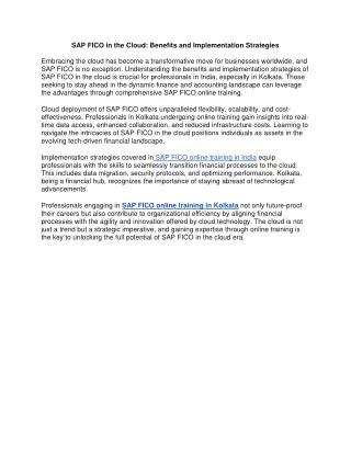sap fico in the cloud benefits and implementation