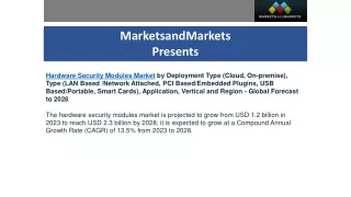 Hardware Security Modules Market Size, Share and Industry Trends To 2028