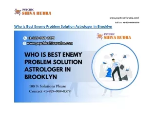 Who is Best Enemy Problem Solution Astrologer in Brooklyn