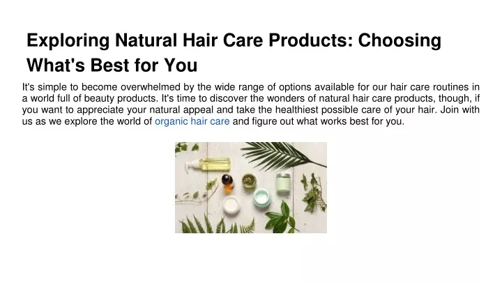 exploring natural hair care products choosing what s best for you