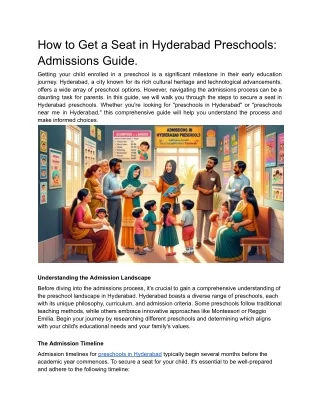 How to Get a Seat in Hyderabad Preschools_ Admissions Guide