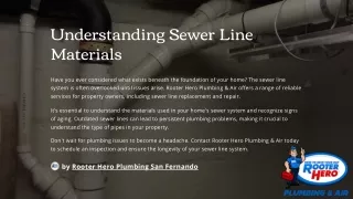 Understanding Sewer Line Materials