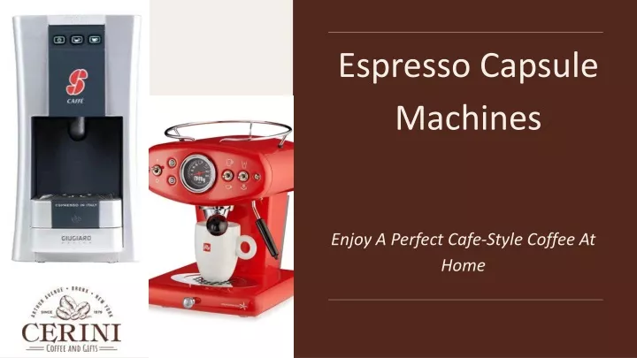 espresso capsule machines