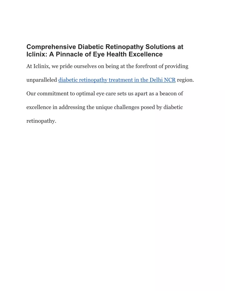 comprehensive diabetic retinopathy solutions