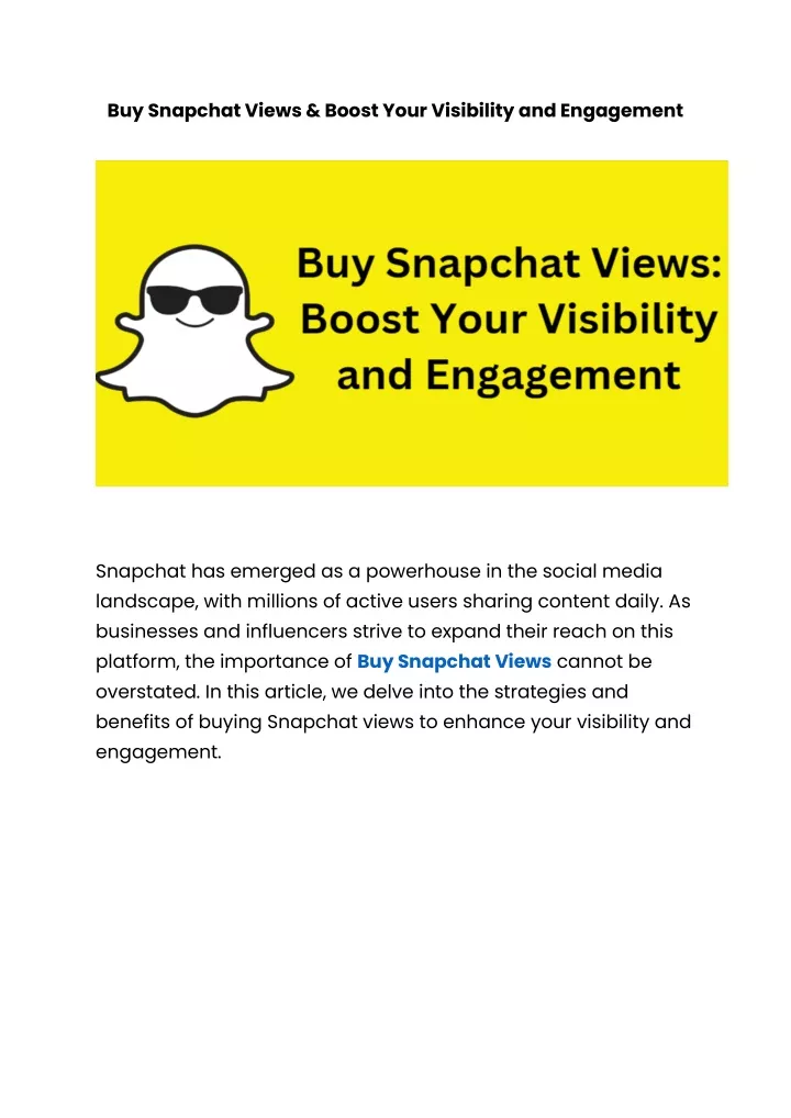 buy snapchat views boost your visibility