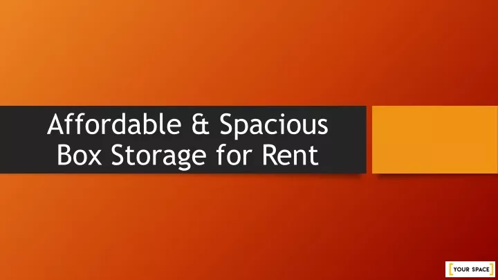 affordable spacious box storage for rent
