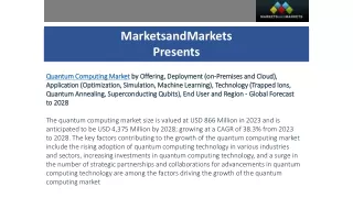 Quantum Computing Market Size, share and statistics To 2028