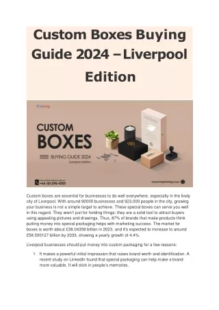 custom boxes buying guide 2024 liverpool edition